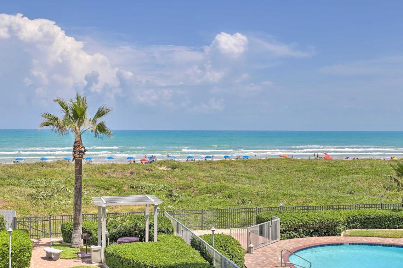 Sunny Oceanfront Condo On South Padre Island Beach Exterior foto