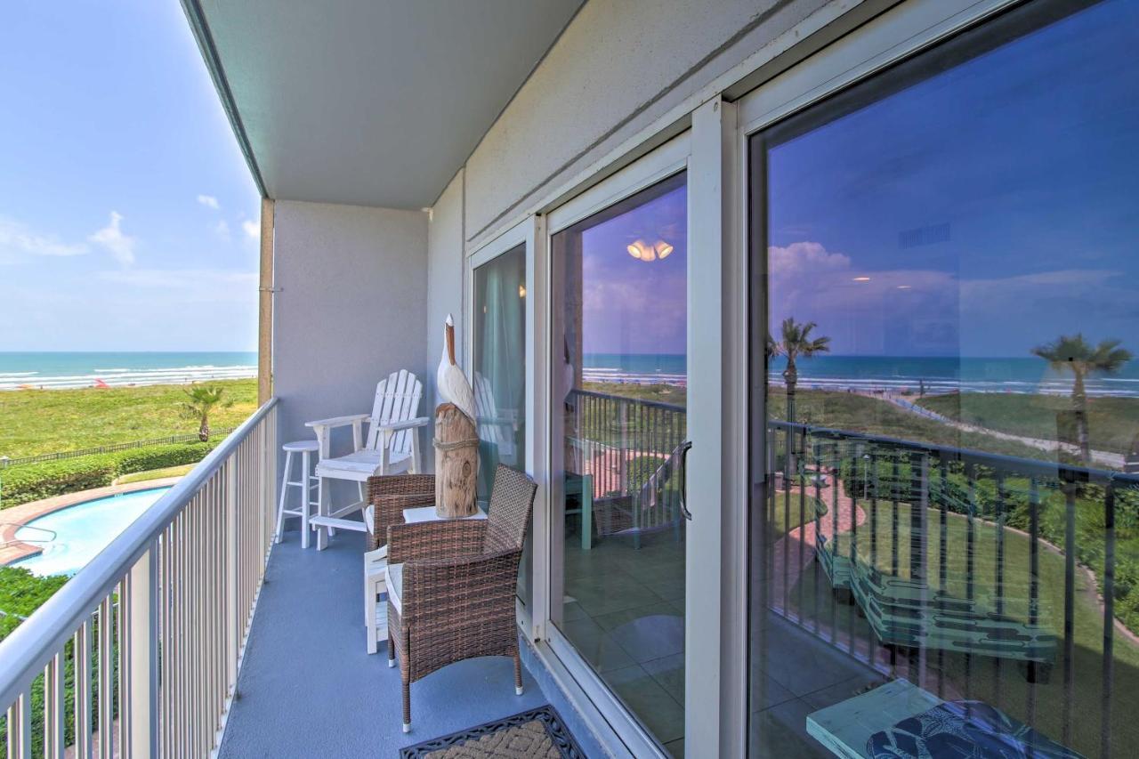 Sunny Oceanfront Condo On South Padre Island Beach Exterior foto